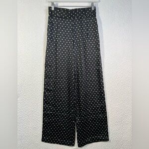 DREW Anthropologie Black and White Polka Dot Wide Leg Pants Women’s XS